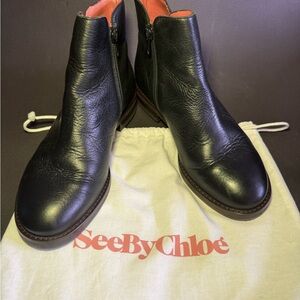 See By Chloe Black Ankle Boots